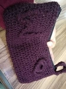 Crochet Purple Pouch