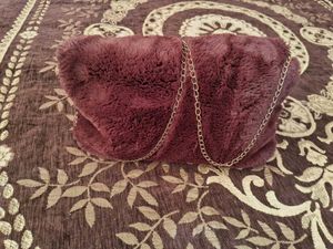 Mango Brand Crossbody Fur Bag
