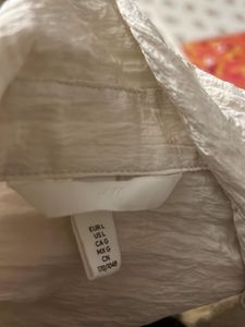 Off White Crinkled H&amp;M Shirt