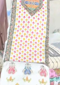 women&#39;s dress meterial with Lakhnavi embroidery