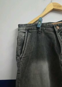 Gray Denim Pants