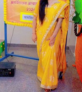 Yellow Pretty Sarees