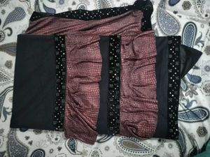 Elegant Black & brown Saree