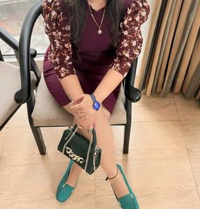 Burgundy Floral Puff Sleeve Dress