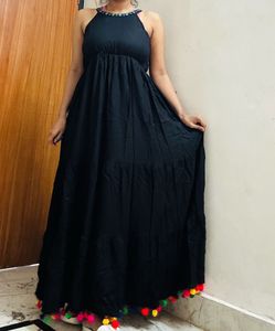 Black Halter Maxi Dress