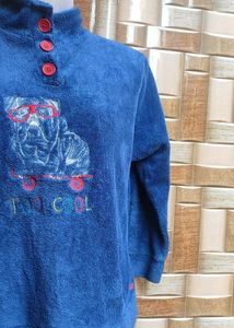 Cute Blue Pullover Sweater