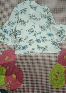 Floral Top with Bell Sleeves