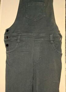 Gray Denim Overalls