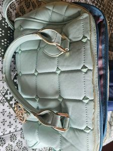 Quilted Mint Satchel Bag
