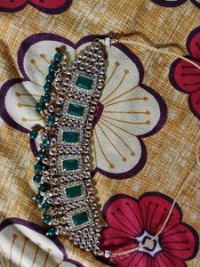 Emerald Green Kundan Necklace