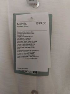 H&amp;M White Aline Dress