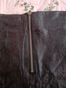 imported leather Mini Skirt