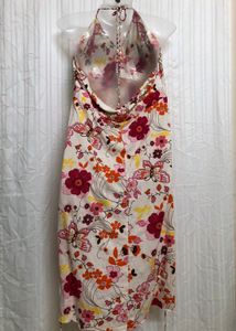 White Printed Midi Dress