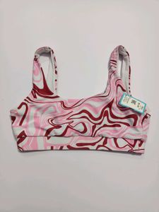 Swirl Print Sports Bra Small Premium Fabri