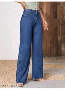 Wide Leg Denim Jeans