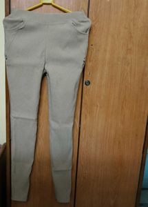 Beige Stretch Pants