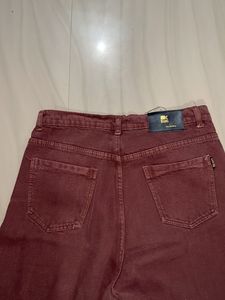 Brown High Waist Wide Leg Jeans