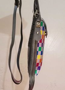 Colorful Checkered Crossbody Bag