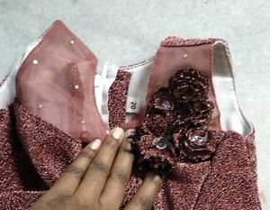 Partywear Super Chocolate Colour Frock With 20size