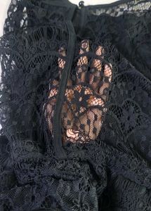 free shipping.....Elegant Black Lace Dress