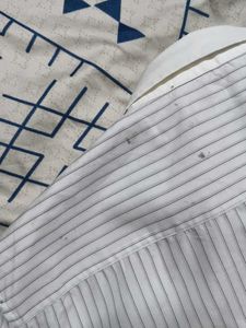 Paco Rabanne Men White Striped Casual Shirt