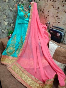 Heavy Work Contrast Beautiful Lehenga