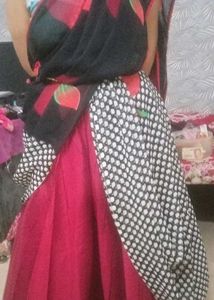Skirt With Saree And Kurti Available