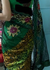 Floral Embroidered Saree
