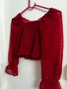 NEGOTIABLE PRICE💕Girly Red Top