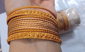 Metal Gold Glitter and Silver shine Chudiya Combo