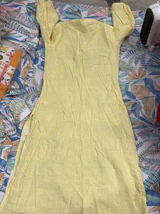 Yellow Cotton Kurta - Casual Style