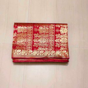 Elegant Red Silk Saree