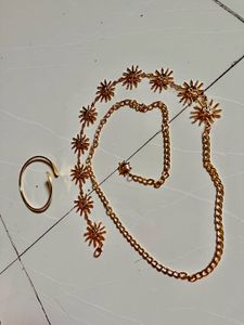 Golden Body Chain &amp; Handcuff Set