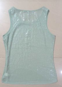 Branded Mint Green Sequins Tops