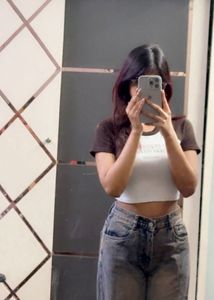 Cute Ribbed Crop Tee
