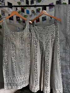 Grey Embroidered Party Wear Set