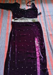 Purple Velvet co-ord set