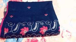 Handloom SilkElegant Navy Blue Saree