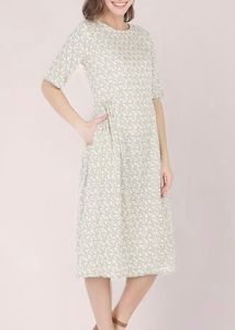 Chic Patterned Midi Dress