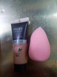 Faces Canada Foundation With Mackup Blender