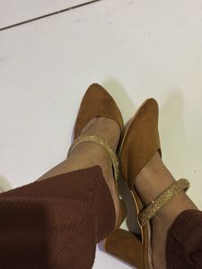 Brown Heeled Sandals