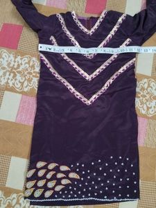 Elegant Purple Kurta Set