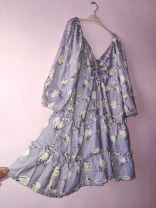 (Price Drop) Fully Flared Floral Frock 🔮💜