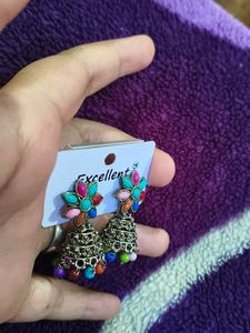 Colorful Jhumka Earrings