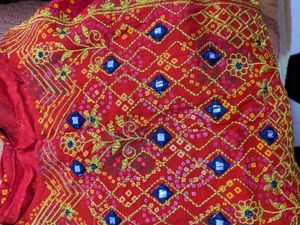 Red Embroidered Kurta Set