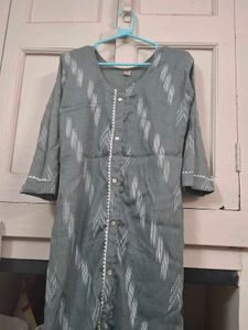 Grey Printed Kurta