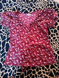 Floral Puff Sleeve Top