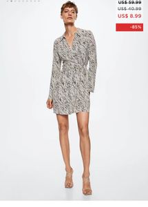 Mango New 🆕 With Tag Zebra Print Dress