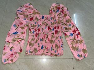 Floral Puff Sleeve Top