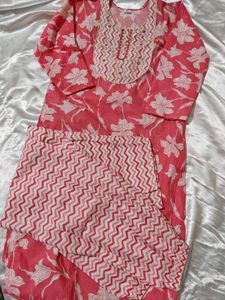 Floral Print Kurta Set ( Pant And Top)